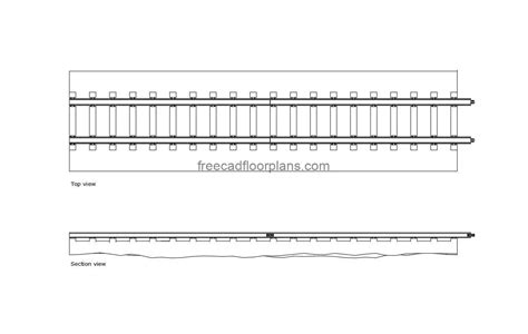 Download our free 2D Railway carriage. . Railway track autocad drawing download
